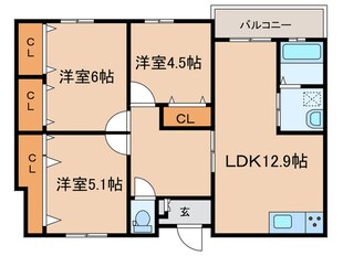 エスケイハイムの物件間取画像